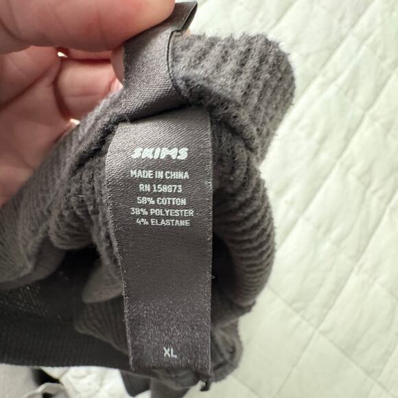 SKIMS Waffle Shorts Sz XL cozycore cabincore athleisjre - Picture 4 of 5